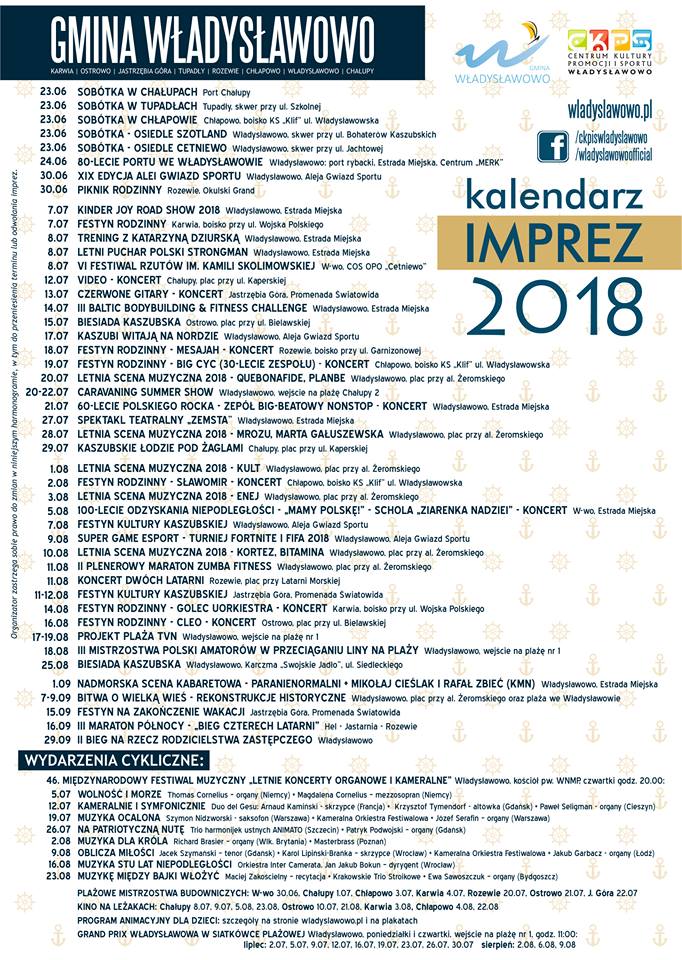 wydarzenia władysławowo 2018